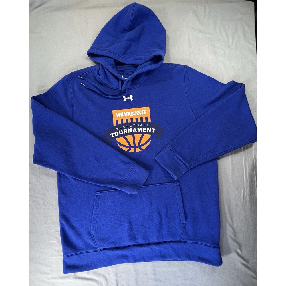 Under Armour Whataburger Basketball Tournament Blue Loose‎ Hoodie Men's XL